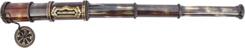 17 Inches Brass Telescope with Leather Case