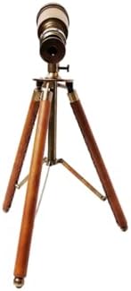 Vintage Style Brass Telescope with Tripod Stand