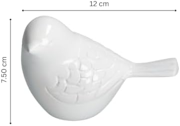 Graceful White Song Bird Keepsake Urn with Velvet Box