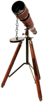 Vintage Style Brass Telescope with Tripod Stand