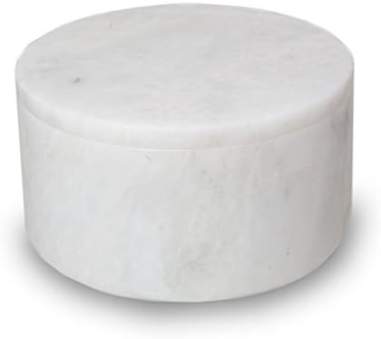 Taj Mahal Marble Keepsake Urn for Ashes - 21 Cubic Inches Capacity