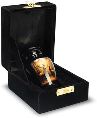 Stylish Deer Cremation Urn with Velvet Gift Box and Bag