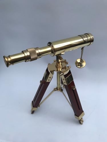 10 Inch Brass Style Tripod Telescope for Home Decor