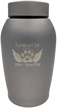 Pet Cremation Urn for Small Animals up to 20 Pounds Gray