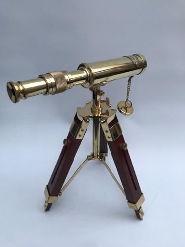 10 Inch Brass Style Tripod Telescope for Home Decor