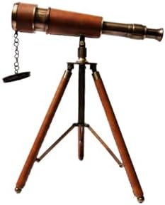 Vintage Style Brass Telescope with Tripod Stand