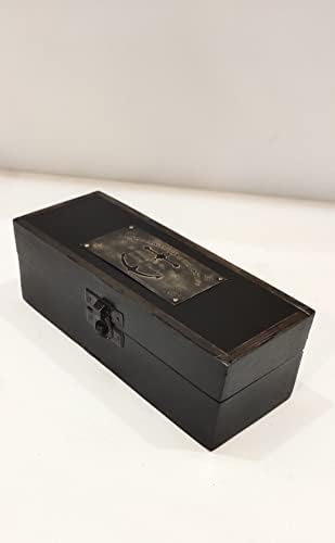 Antique Brass Telescope in Black Wooden Box