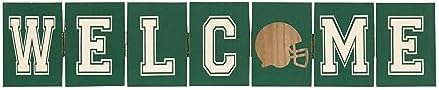25 Inch Welcome Football Folded Tabletop Sign