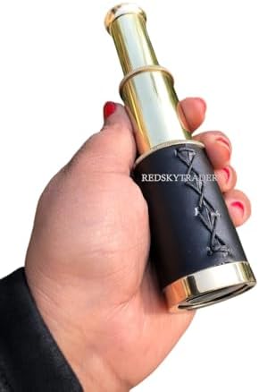 6 Brass Telescope with Wooden Box for Home and Travel