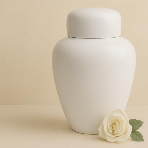 Modern Serenity Elegant Ceramic Cremation Urn