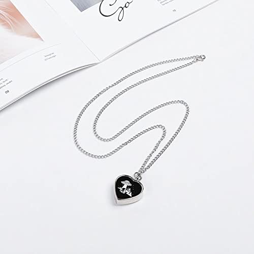 Bigfoot UFO Alien Urn Heart Silver Locket Necklace
