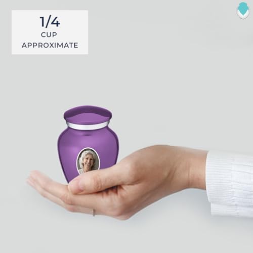 GetUrns Personalized Purple Cremation Urn with Double Engraving
