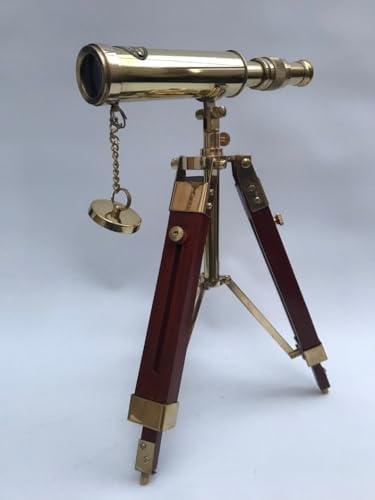 10 Inch Brass Style Tripod Telescope for Home Decor