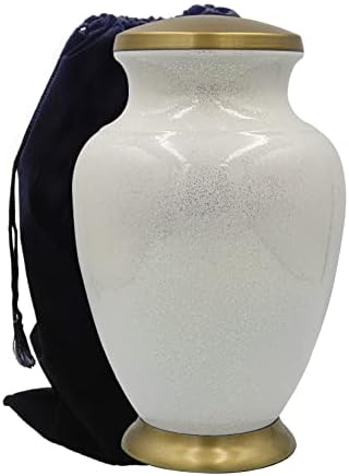 Praying Hands and Cross Cremation Urn with Personalization and Velvet Bag