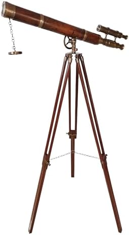 Nautical Brass Double Barrel Telescope Vintage Finish