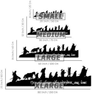 Lord of the Rings Metal Wall Art with Quote