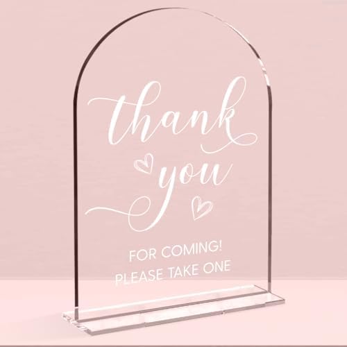 Modern Acrylic Wedding Sign 5 x 7 Inch White