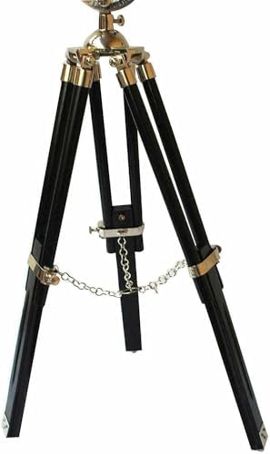 V19 Antique Brass Telescope with Wooden Tripod