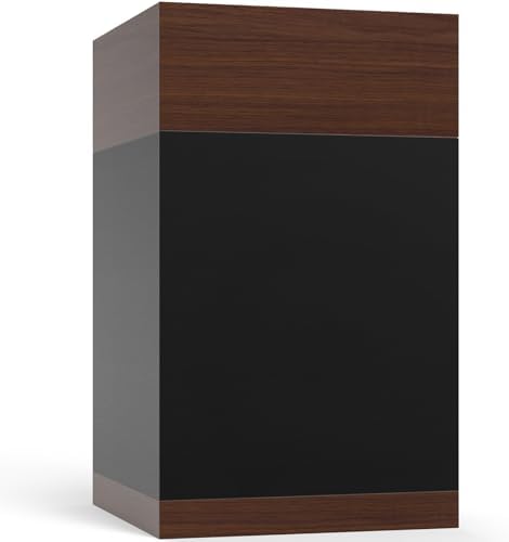 Wooden Cremation Urns for Human Ashes Black Urn with Solid Wood Base