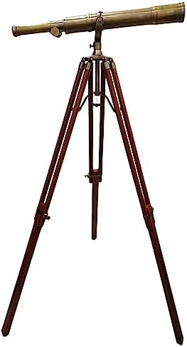 Vintage Nautical Telescope with Handmade Tripod