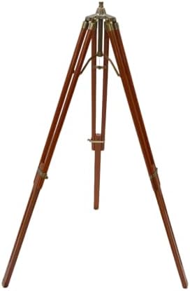 Royal Vintage Antique Brass Telescope with Brown Leather Nautical Decor