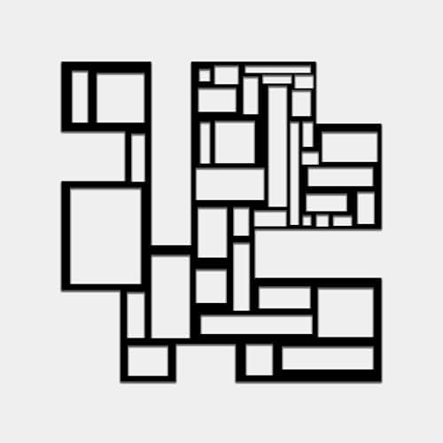 BONPERLA Geometric Wall Art Black 6 Sizes