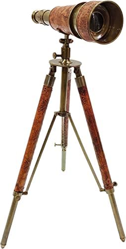 Vintage Marine Design Nautical Single Barrel Antique Brass Telescope