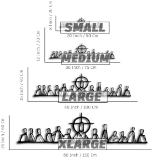 Modern Last Supper Wall Decor in Black Metal