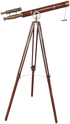 Nautical Brass Double Barrel Telescope Vintage Finish