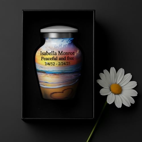 Personalized Gray Cremation Urn with Custom Text