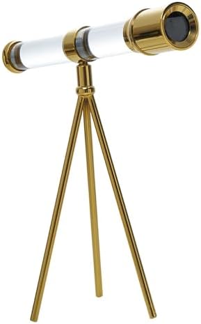 Glass Telescope with Metal Bracket Coffee Table Decor