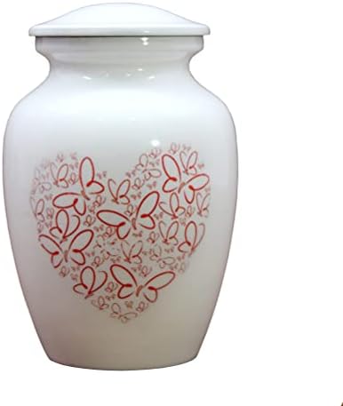 eSplanade Decorative Metal Urn with Butterflies Print