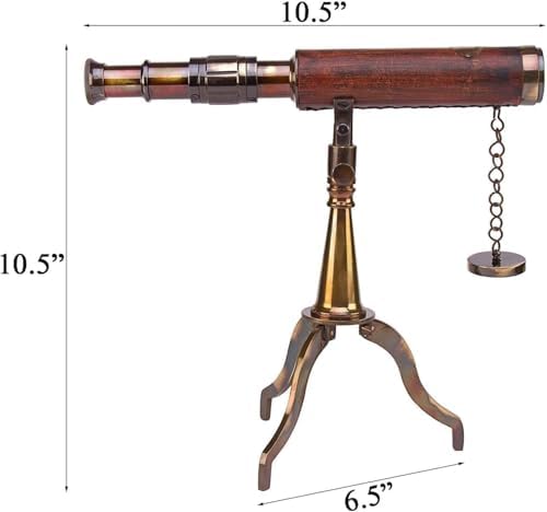 V19 Antique Brass Telescope with Tripod Stand 1