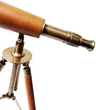 Vintage Style Brass Telescope with Tripod Stand