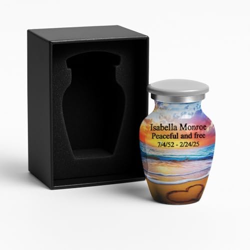 Personalized Gray Cremation Urn with Custom Text