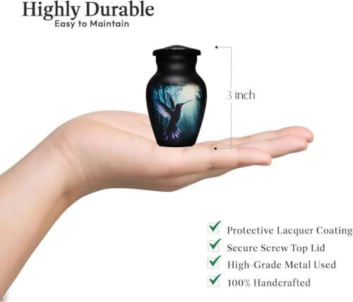 Hummingbird Mini Keepsake Cremation Urn 3 Inch