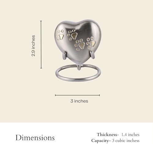 Pet Urn Heart - Small Cremation Urn for Human Ashes