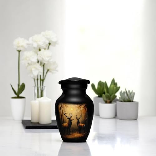 Stylish Deer Cremation Urn with Velvet Gift Box and Bag