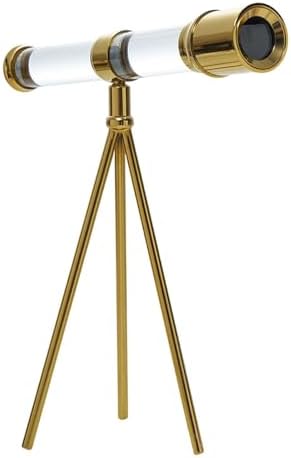 Glass Telescope with Metal Bracket Coffee Table Decor