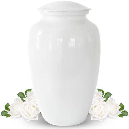 Modern Memorials Cremation Urn - White 200 Cubic Inches