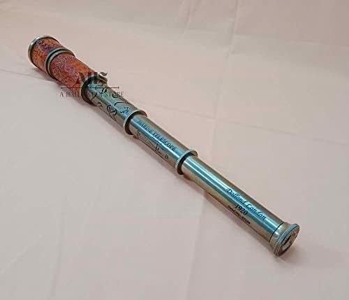 Pirate Brass Spyglass Telescope with Leather Case