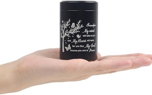 3 Inch Aluminum Mini Cremation Urn for Human Ashes Keepsake Box Grandpa