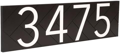 Discovered Designs 20 Custom Address Sign - Black Horizontal