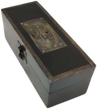 Antique Brass Telescope in Black Wooden Box