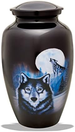 Moonlit Wolf Adult Cremation Urn 1