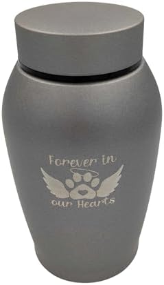 Pet Cremation Urn for Small Animals up to 20 Pounds Gray
