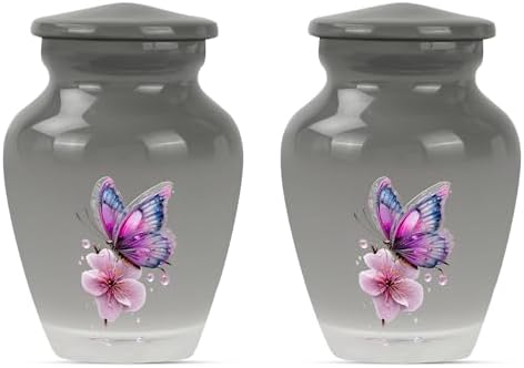 Butterfly Keepsake Urn for Human Ashes Set of 2