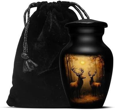 Stylish Deer Cremation Urn with Velvet Gift Box and Bag