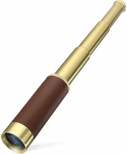 V19 Antique Brass Telescope with Adjustable Stand