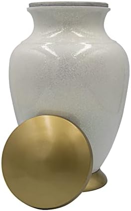 Praying Hands and Cross Cremation Urn with Personalization and Velvet Bag